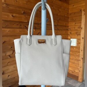Nine West Smoked Tan Neutral Boxy Tote Bag